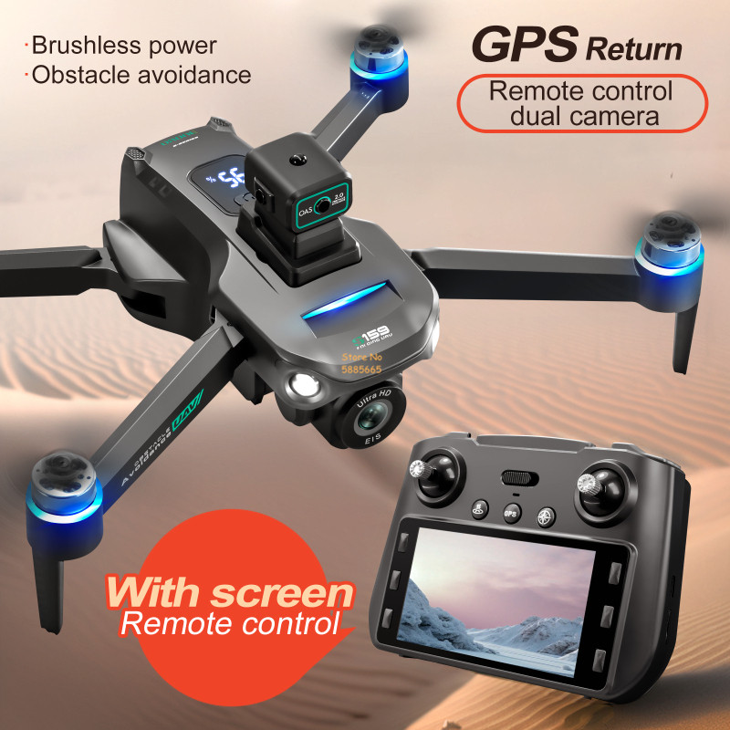8K Dual Camera 5G WIFI FPV Rem - Drone Controller Screen recension och pris