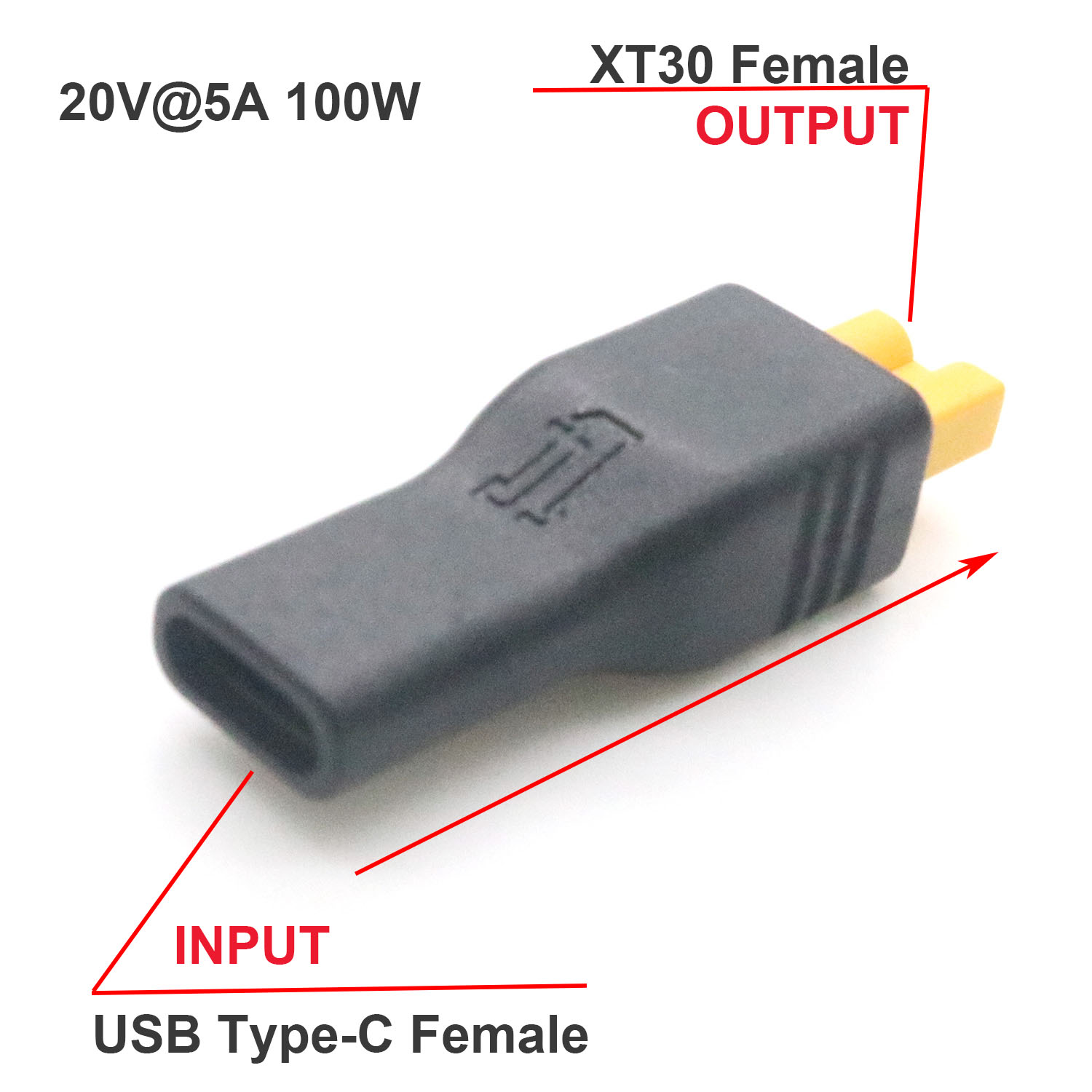 1pc USB Type C Female Input to - Drone Battery Adapter recension och pris