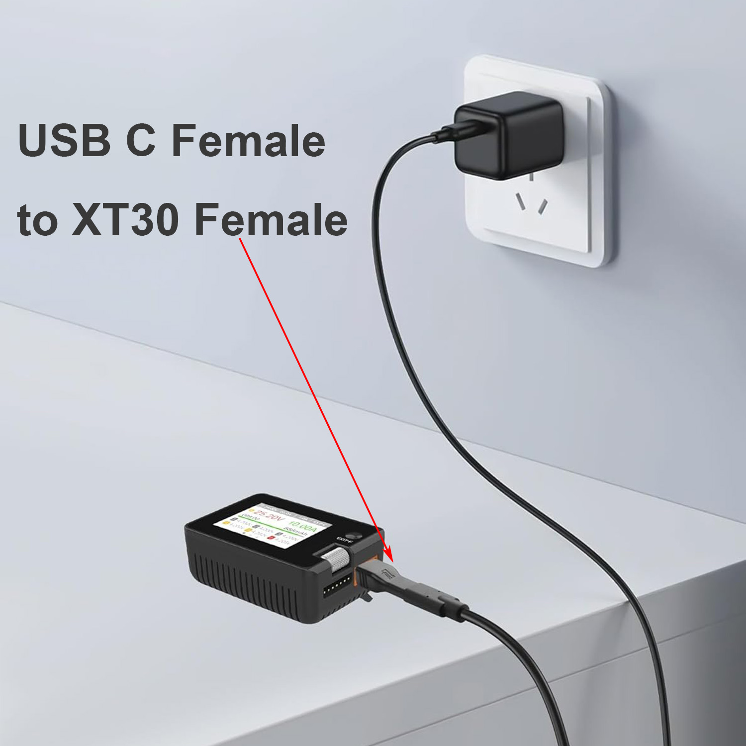1pc USB Type C Female Input to - Drone Battery Adapter recension och pris